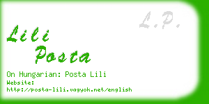 lili posta business card